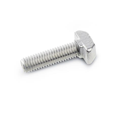 Otto Ganter Stainless Steel T Slot Bolt Accessory for Profile System, GN 505.5